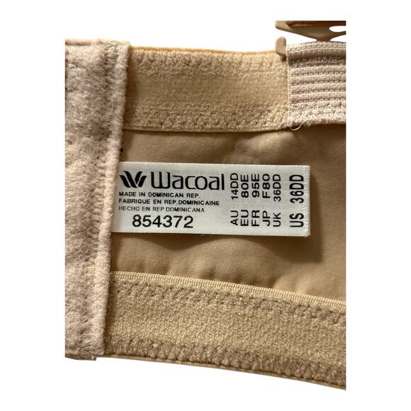 Wacoal 854372 Staying Power wire free strapless bra tan size 36DD 36E - Picture 3 of 6